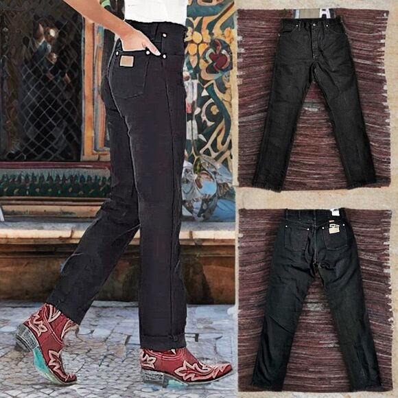 Wrangler Cowboy Cut High Rise Slim Fit Tapered Leg Jeans 13x34 - Picture 15 of 16